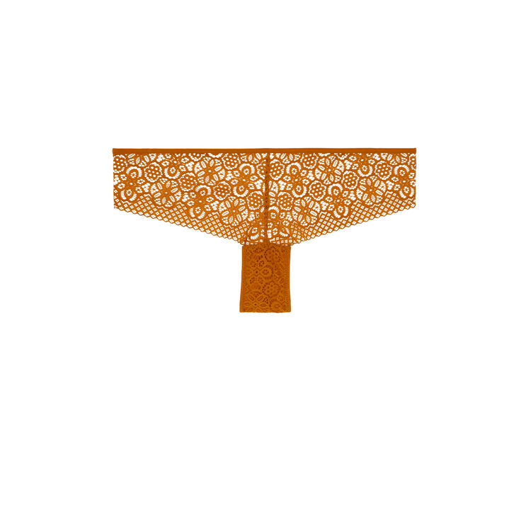 Shorty en dentelle détail bijou ethnobiz brique.