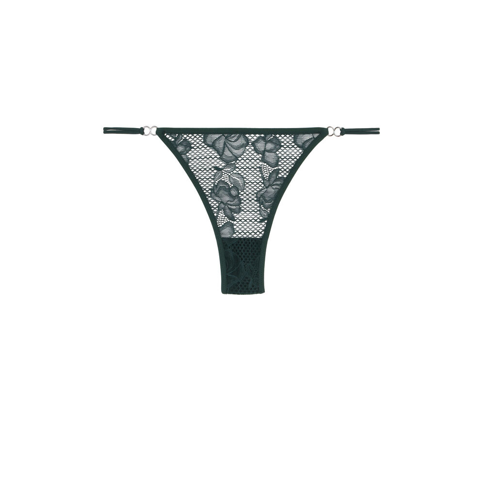 Tanga liens sur le côté - vert vert.