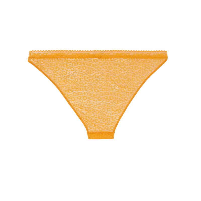 culotte en dentelle à motifs - jaune culotte en dentelle à motifs - jaune;