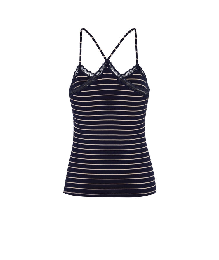 Top bleu marine rayutiz bleu.