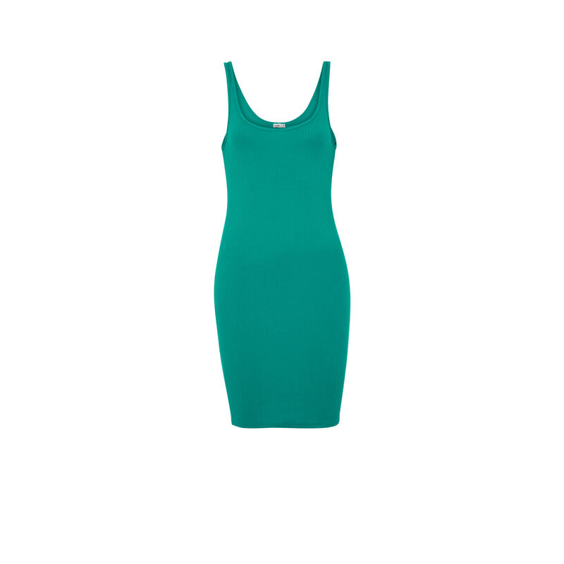 Robe unie forme débardeur - vert Robe unie forme débardeur - vert;