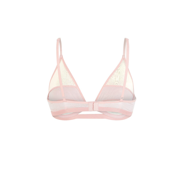 Soutien-gorge triangle rose poudré assisiz Soutien-gorge triangle rose poudré assisiz;