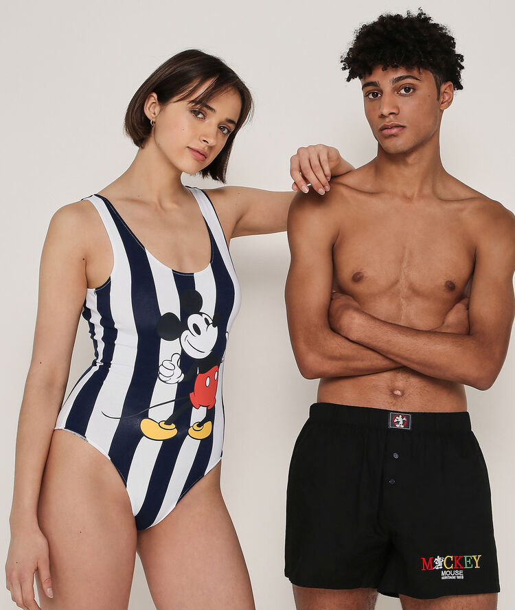 Boxer en coton mickey - noir noir.