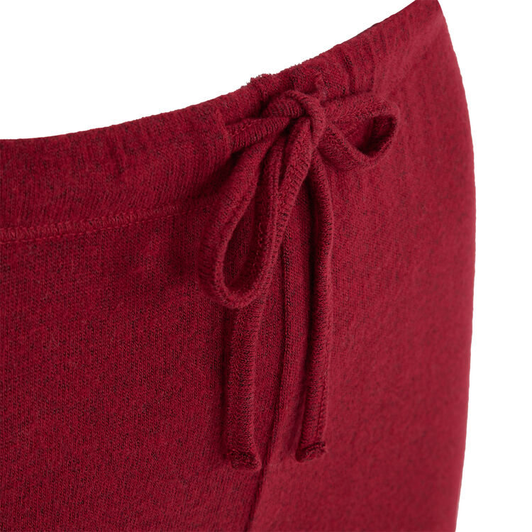 Pantalon en maille grattée quodiz bordeaux.