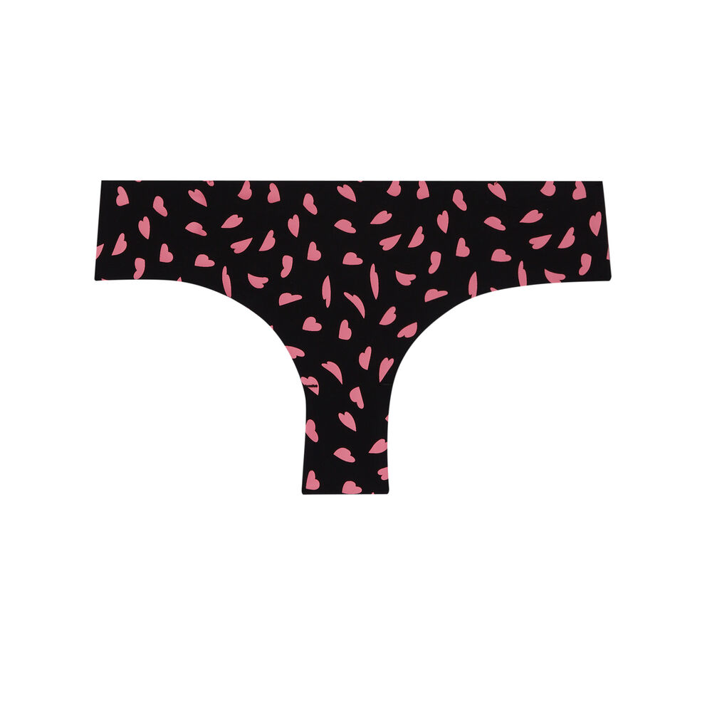 Shorty à motifs cœur - noir noir.