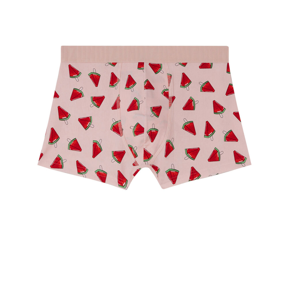 Boxer à motifs pastèques - rose rose.