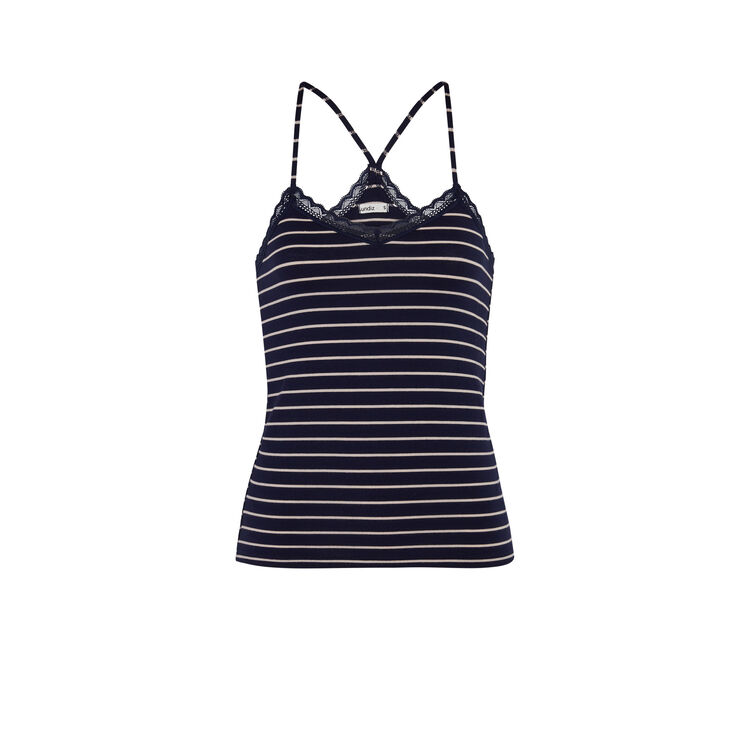 Top bleu marine rayutiz bleu.