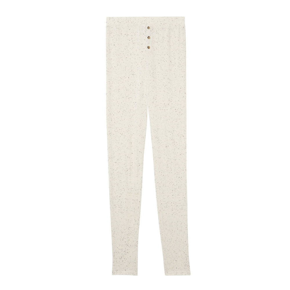 Legging côtelé tacheté - ecru ecru.