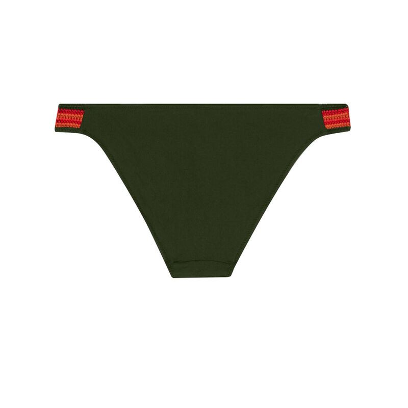 bas de maillot de bain culotte à détails rayures - kaki bas de maillot de bain culotte à détails rayures - kaki;