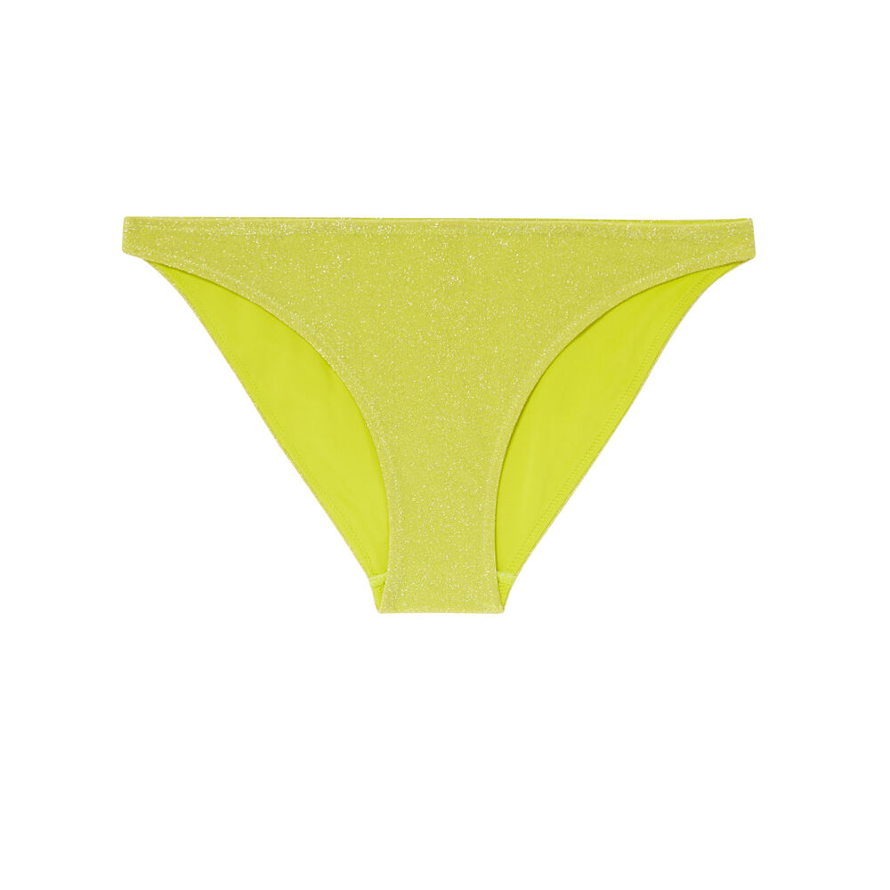 Bas de maillot culotte à paillettes - jaune jaune.