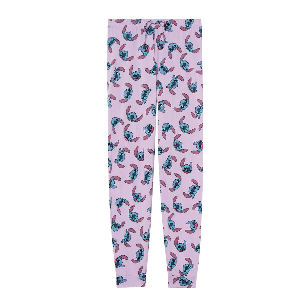 Pantalon imprimé stitch - violet violet.