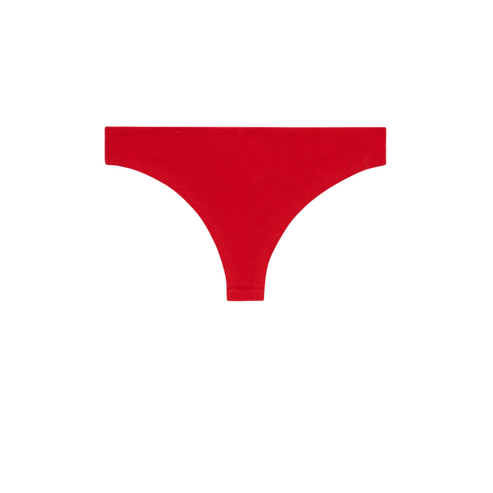 Tanga en coton casa de papel - rouge rouge.