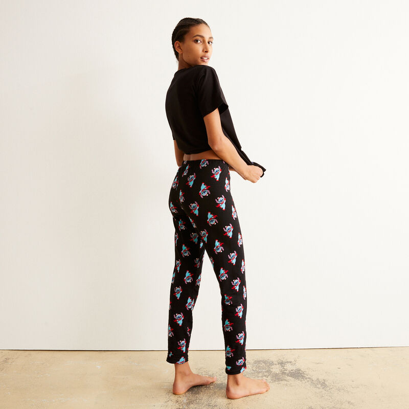 pantalon à motifs Stitch - noir pantalon à motifs Stitch - noir;