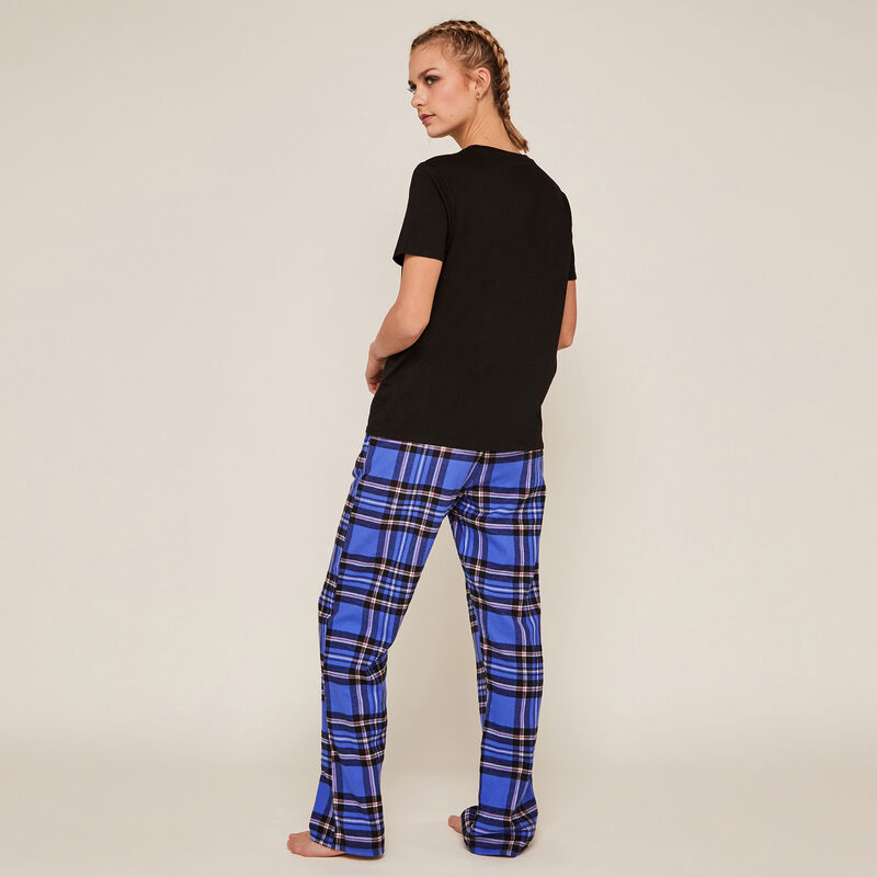 Pantalon à carreaux - bleu Pantalon à carreaux - bleu;