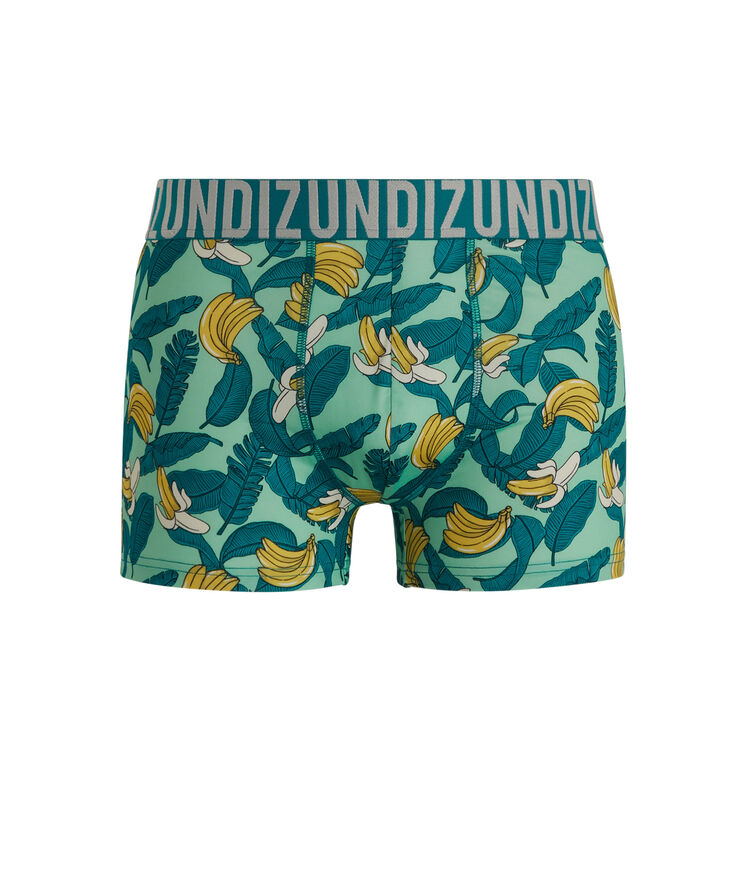 Boxer en micro à imprimé banatropiz vert.
