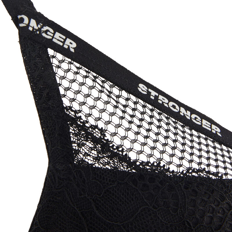 Soutien-gorge push-up en dentelle adesiz noir.