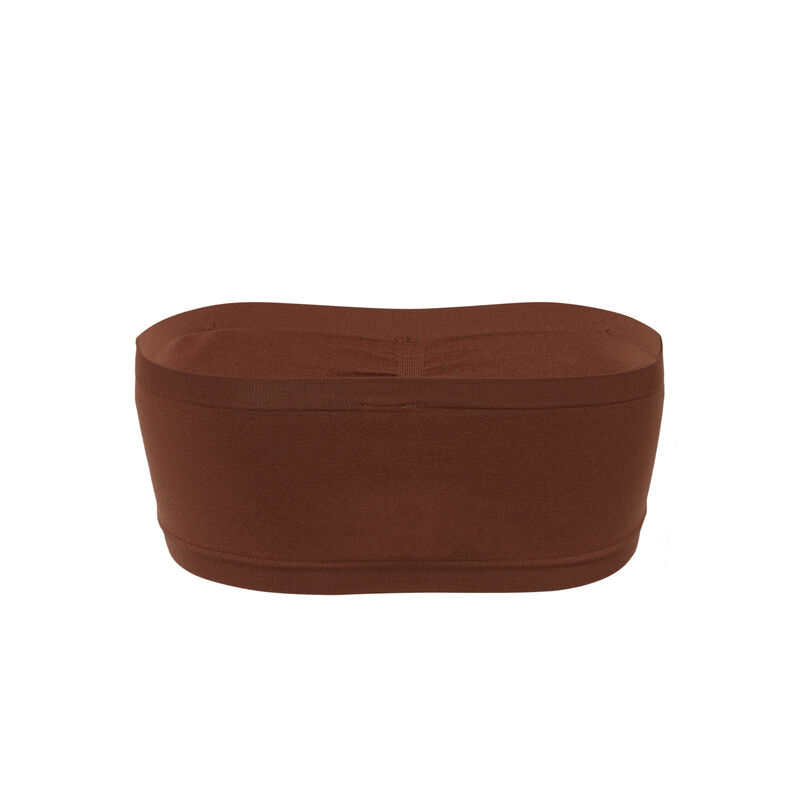 soutien-gorge bandeau uni - marron soutien-gorge bandeau uni - marron;