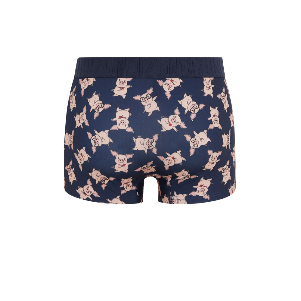 Boxer micro à imprimé - bleu bleu.