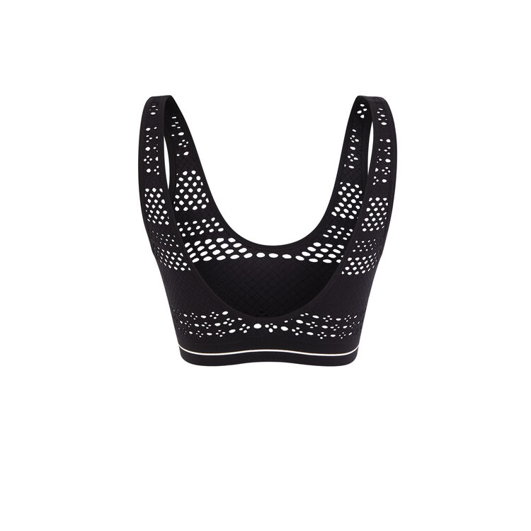 Brassière sans armatures perforée francisportiz noir.