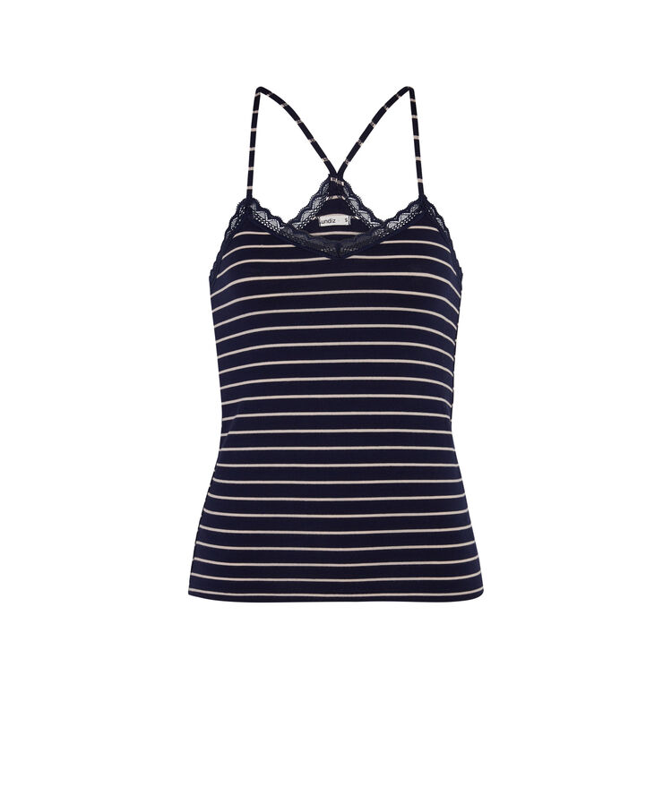 Top bleu marine rayutiz bleu.