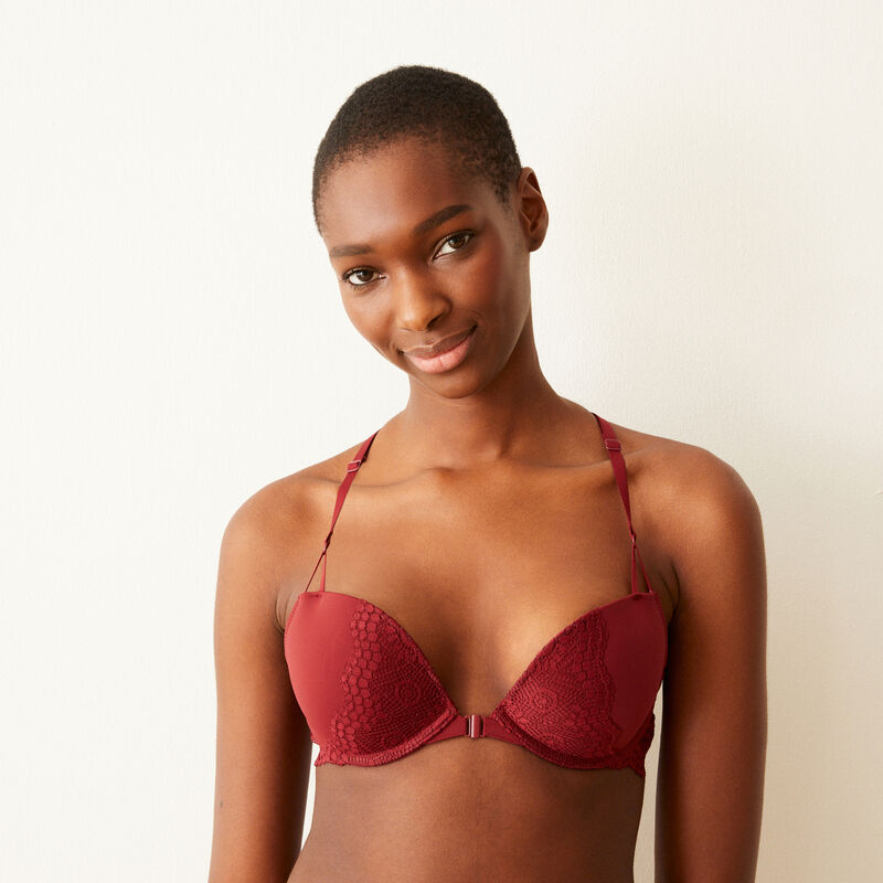 soutien-gorge push-up détail dos - rouge soutien-gorge push-up détail dos - rouge;