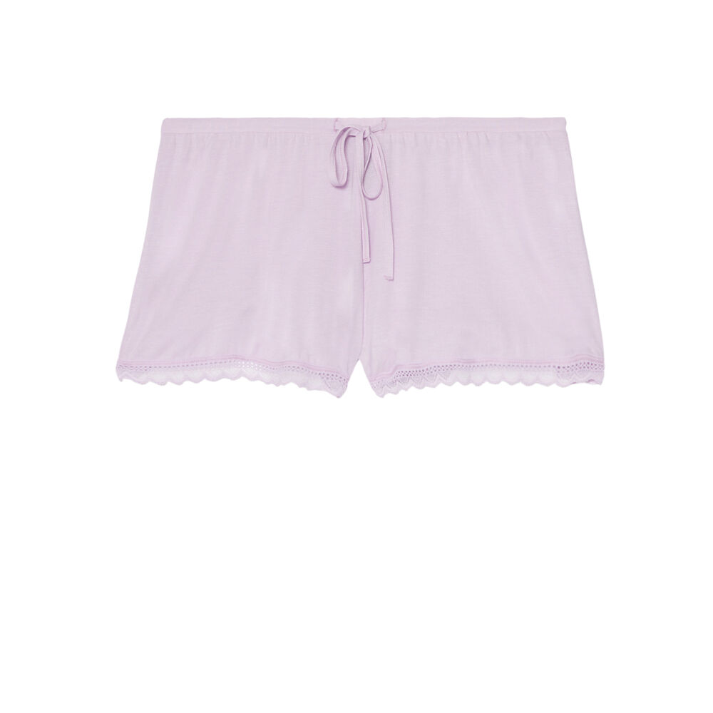 Short uni en jersey - lilas violet.