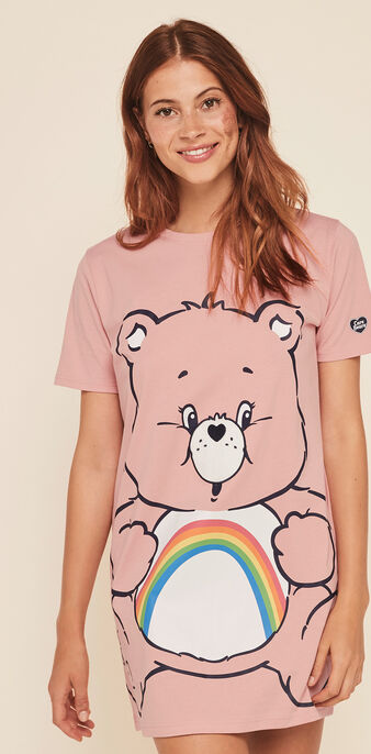 Tunique imprim&eacute; les bisounours bigbisouniz rose.