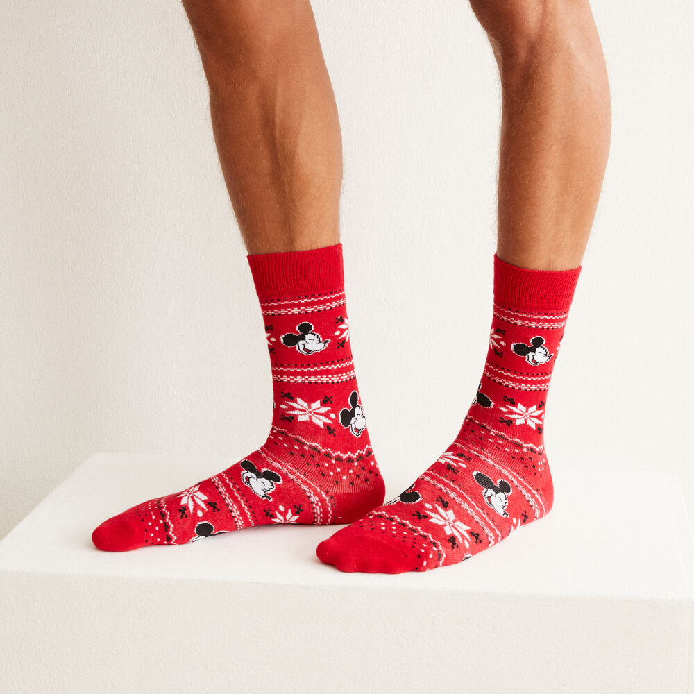 Duo boxer et chaussettes à motif jacquard - rouge rouge.