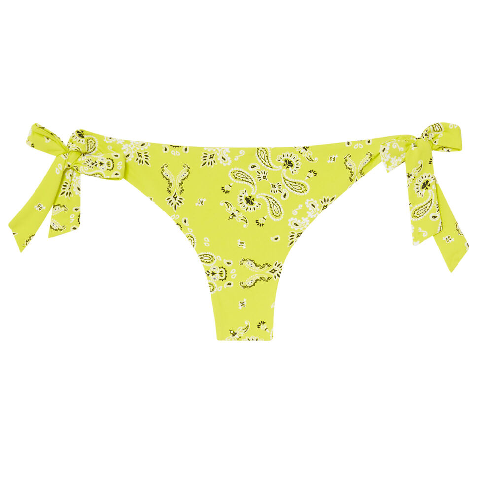 Bas de maillot culotte effet bandana - vert clair vert.