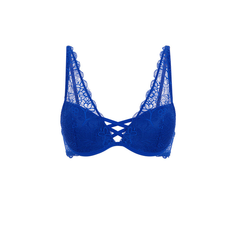 Soutien-gorge triangle push-up - bleu Soutien-gorge triangle push-up - bleu;