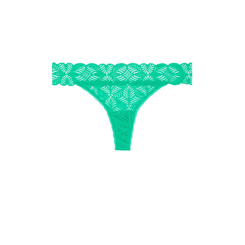 String uni en dentelle - vert menthe String uni en dentelle - vert menthe;