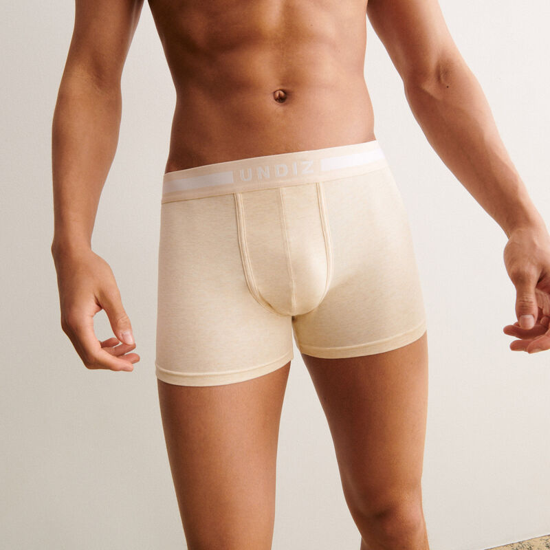 boxer uni en coton - écru boxer uni en coton - écru;