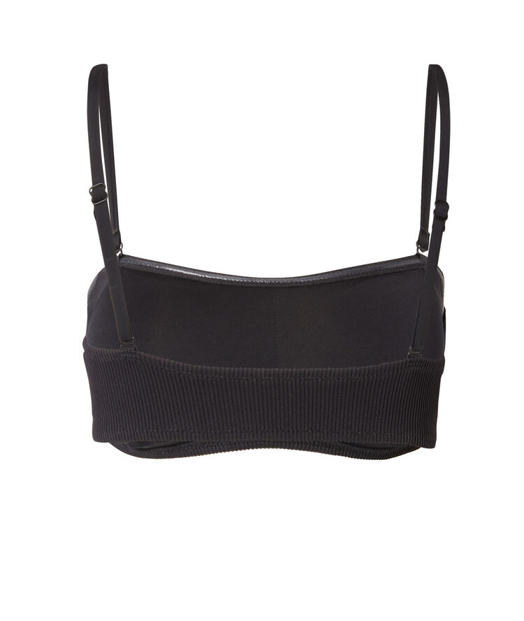 Haut de maillot de bain bandeau texturé - noir noir.
