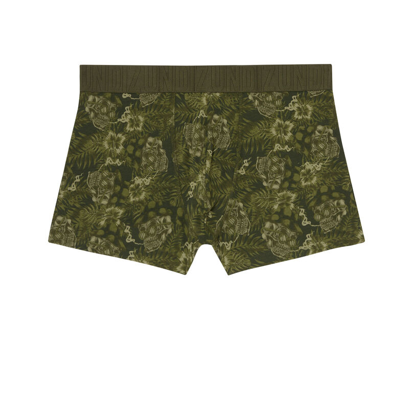 boxer à motifs ibiscus - kaki boxer à motifs ibiscus - kaki;