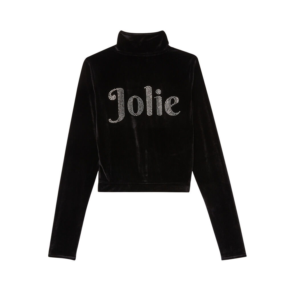 Veste "jolie" aya x undiz en velours - noir noir.
