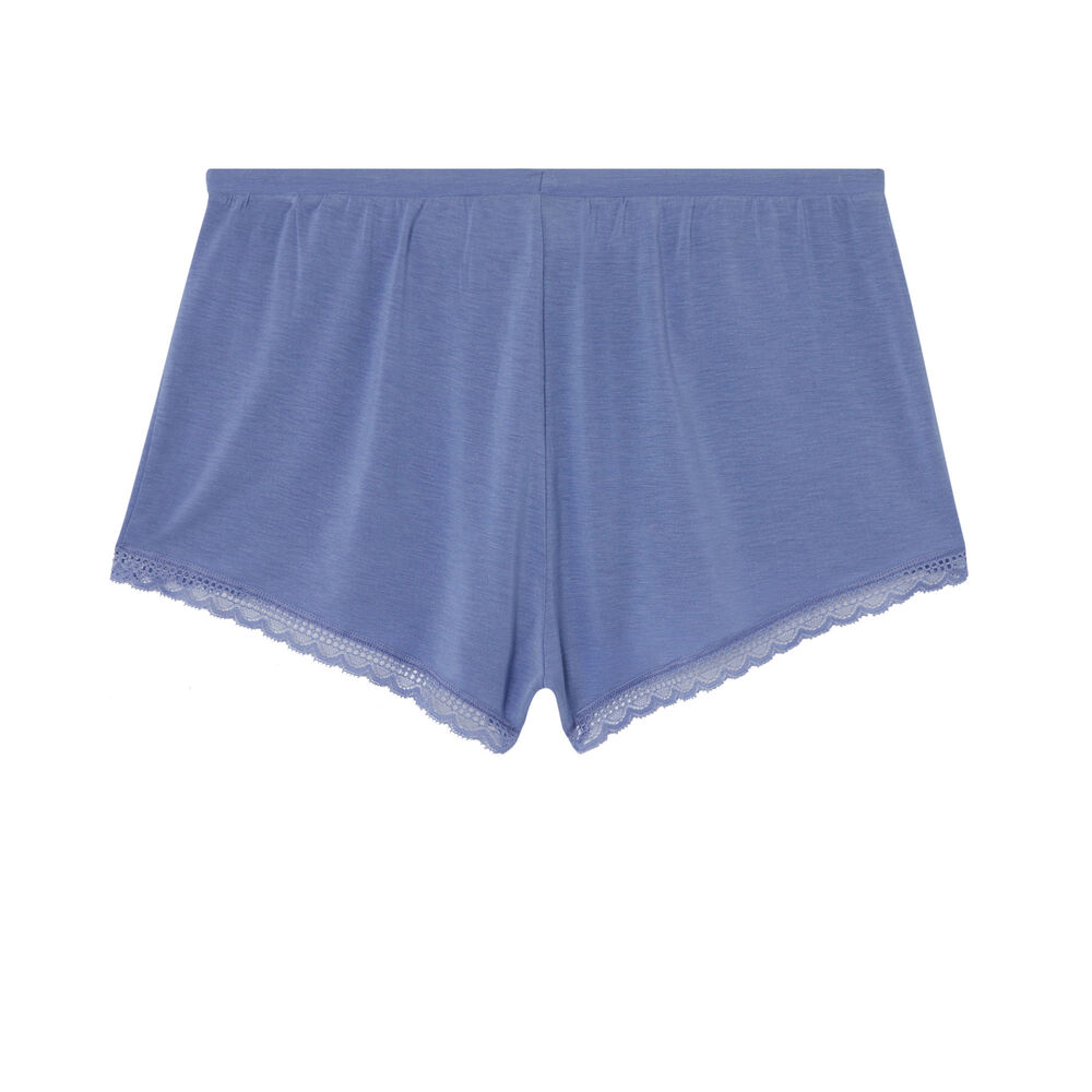 Short uni en jersey - bleu bleu.