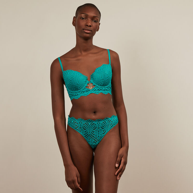 Soutien-gorge bustier dentelle - bleu Soutien-gorge bustier dentelle - bleu;