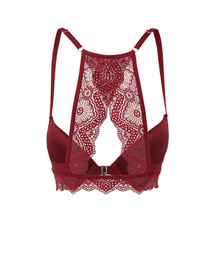 Soutien-gorge push micro/dentelle merveilliz rhubarbe.