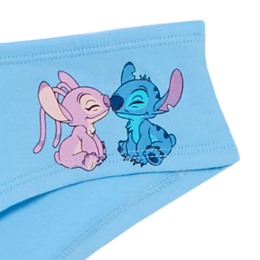Set top et culotte à imprimé couple stitch - bleu bleu.