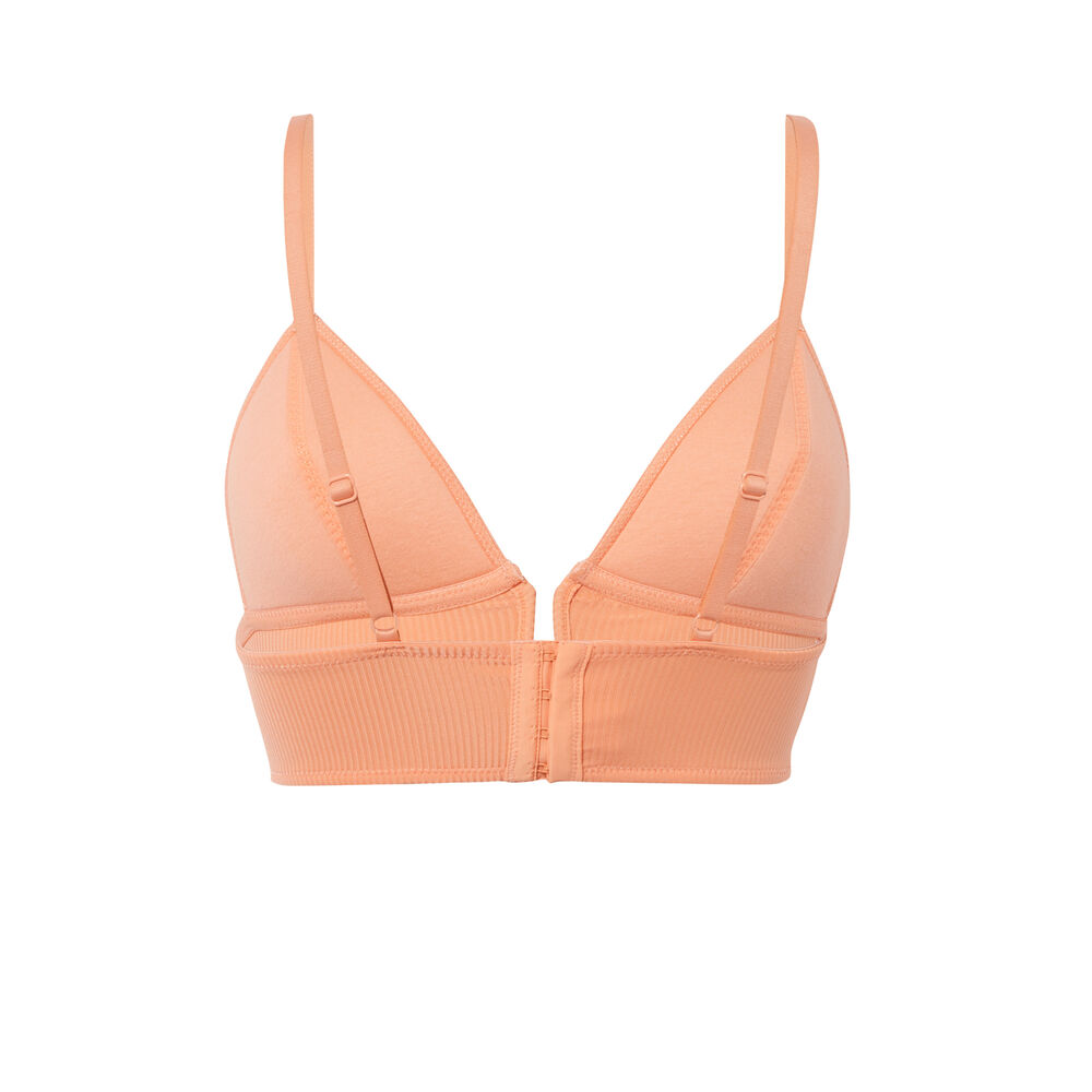Soutien-gorge triangle sans armature à détail décolleté - rouge rouge.