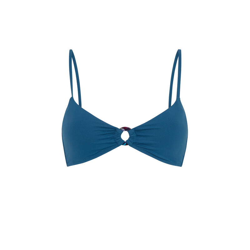 Haut de maillot de bain bralette uni - bleu canard Haut de maillot de bain bralette uni - bleu canard;