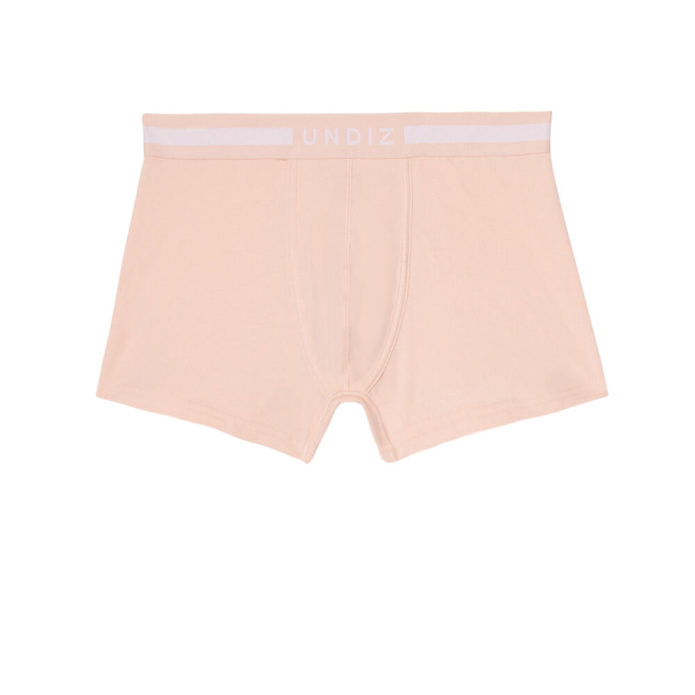 Boxer uni en coton - rose rose.
