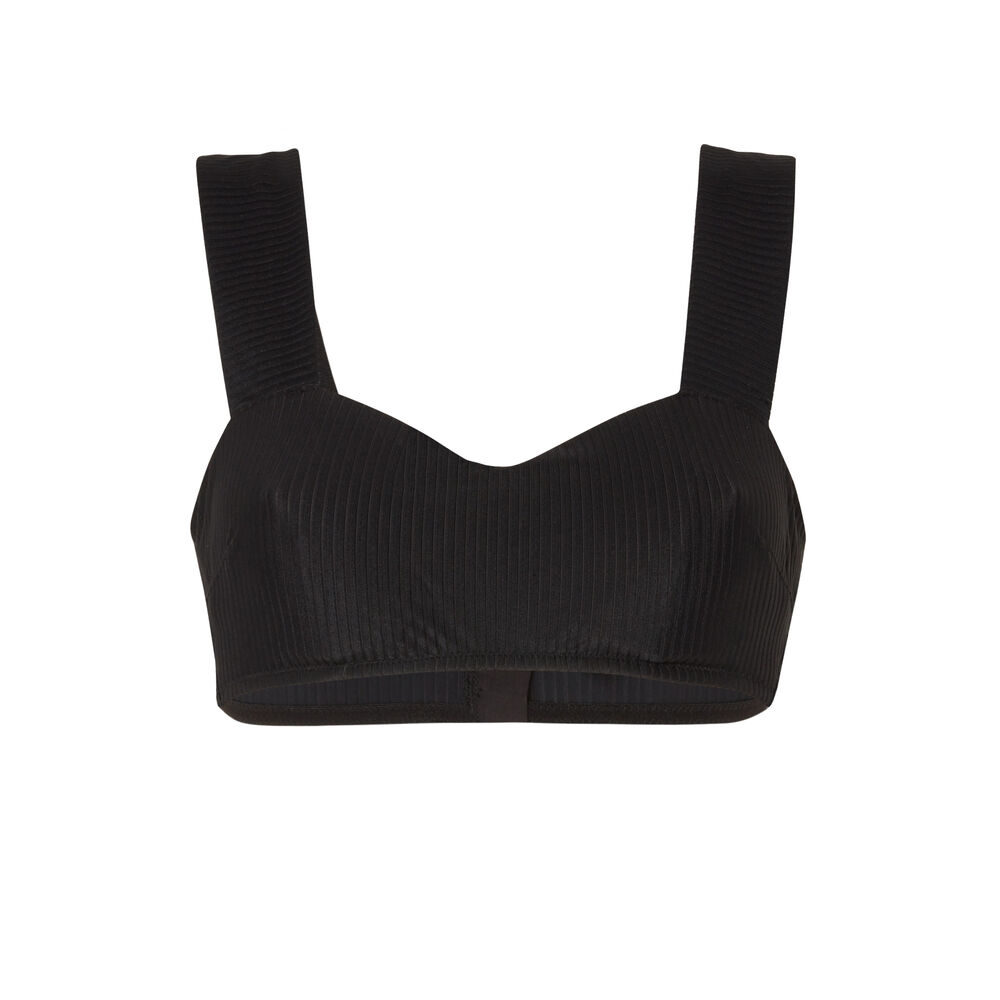 Soutien-gorge corbeille en micro - noir noir.