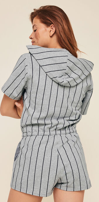 Combi short &agrave; manches courtes rivervixiz gris.