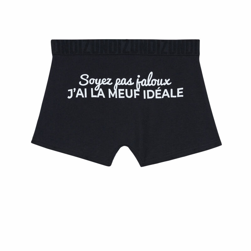 boxer à message soyez pas jaloux - noir boxer à message soyez pas jaloux - noir;