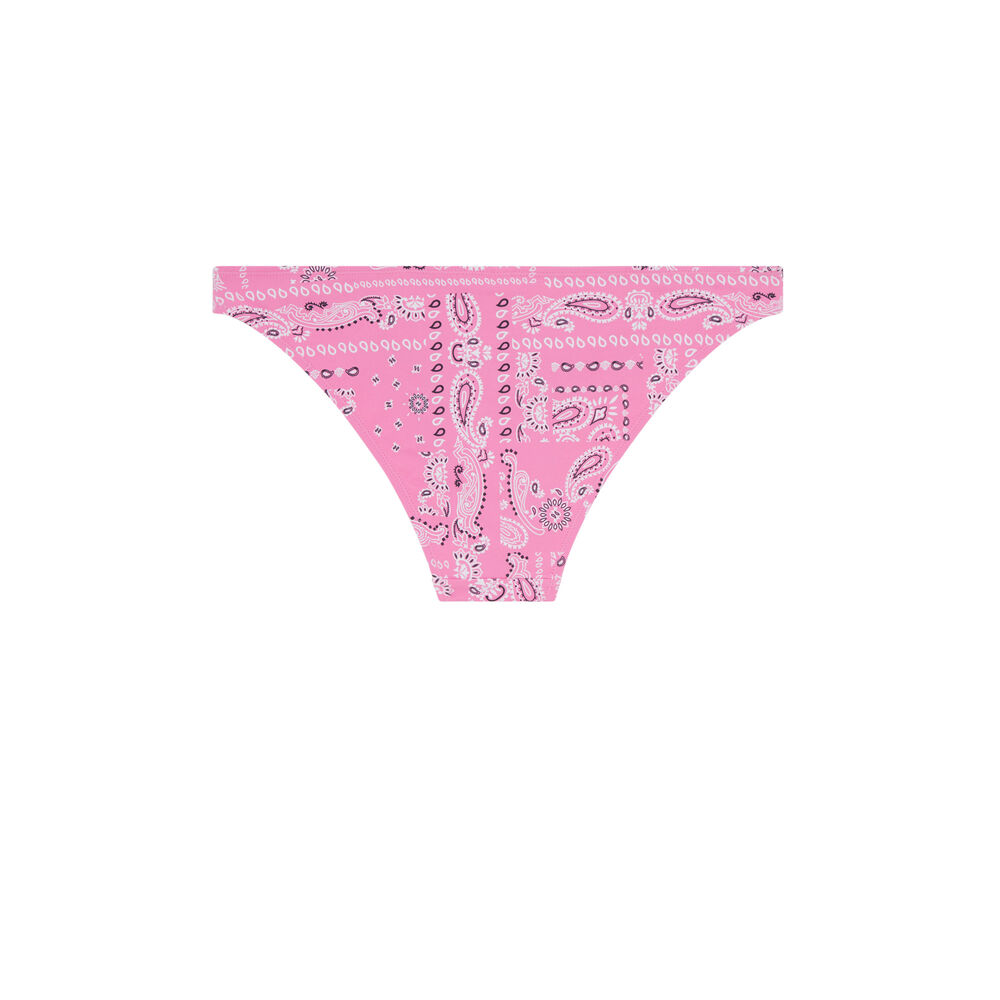 Bas de maillot de bain culotte imprimé bandana - rose rose.