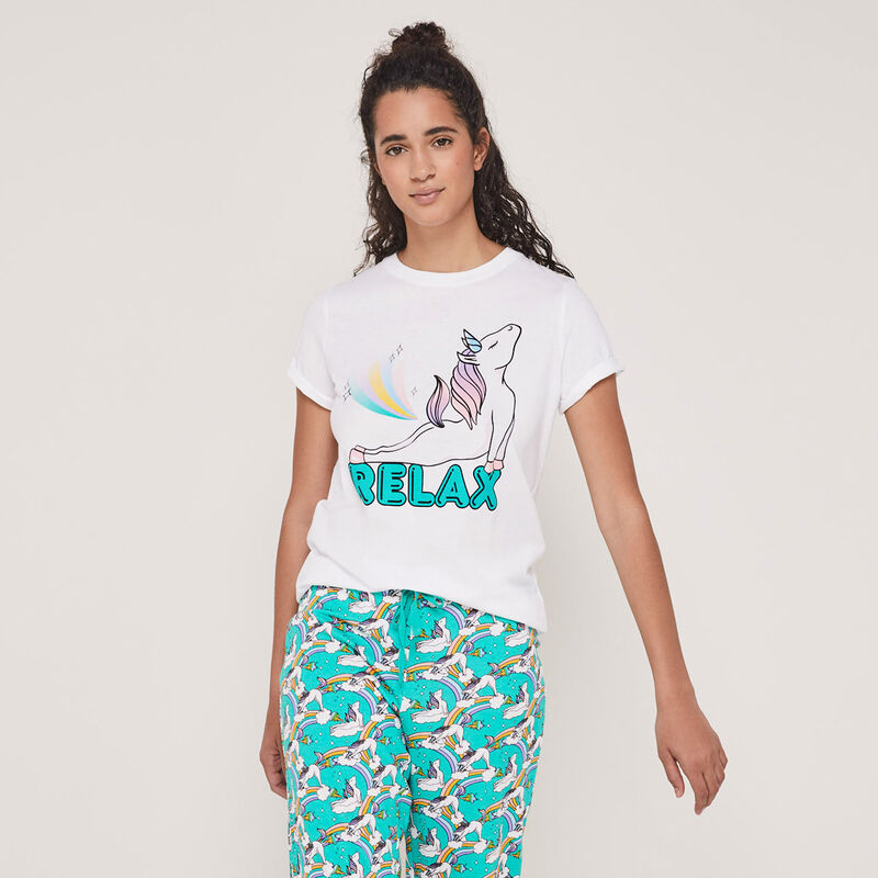 Set pyjama top + pantalon print licorne licornaxiz Set pyjama top + pantalon print licorne licornaxiz;