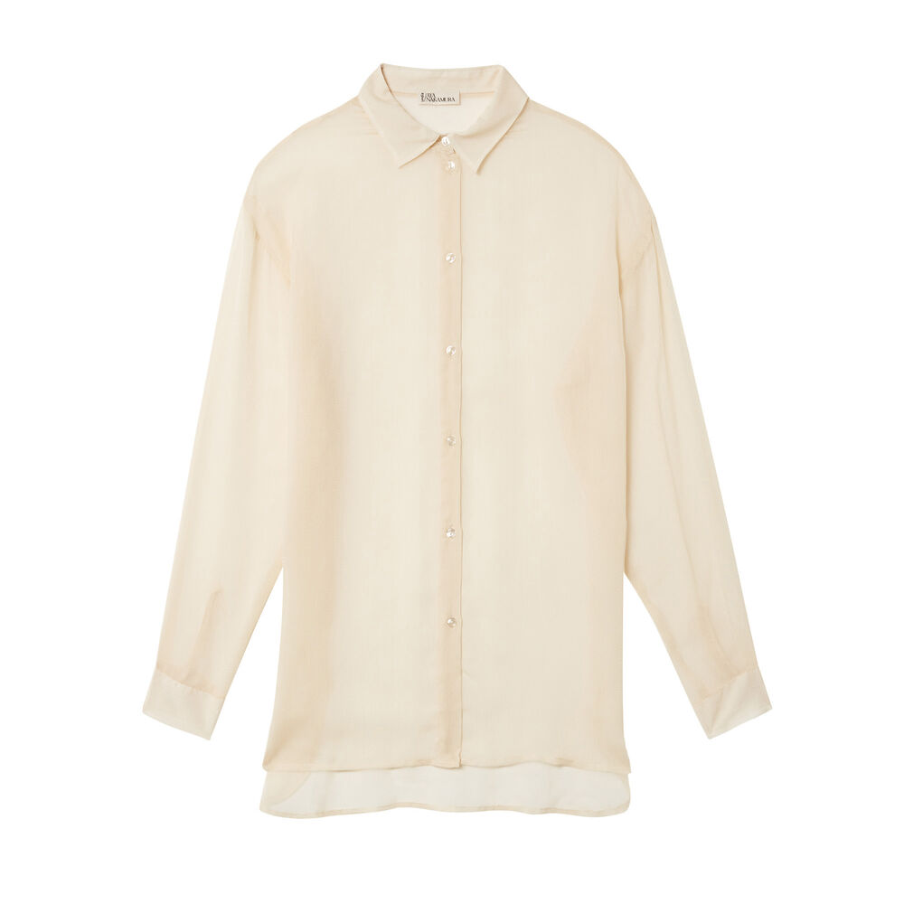 Chemise transparente aya x undiz - écru ecru.
