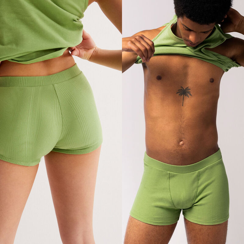 short unisexe en jersey uni - vert short unisexe en jersey uni - vert;