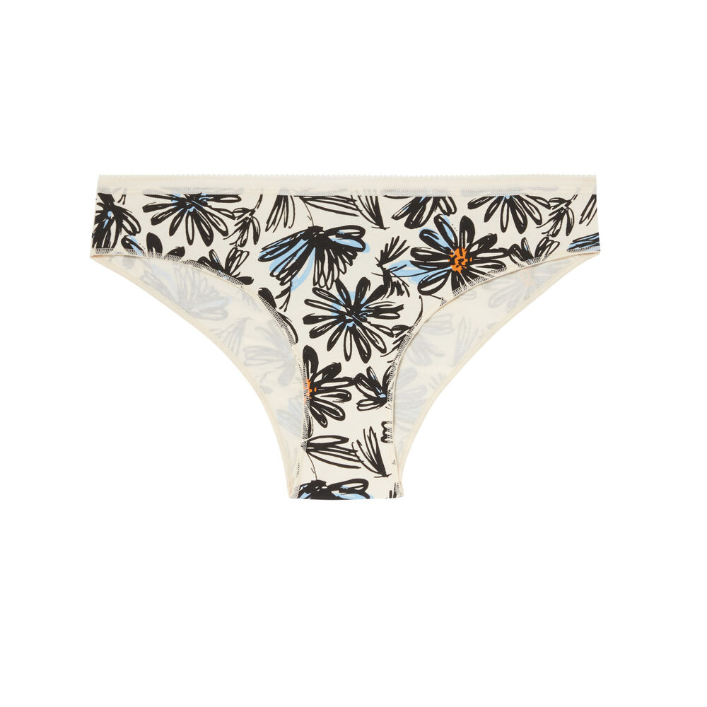 Culotte imprimé fleurs - beige beige.